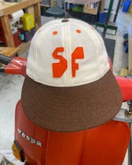 Jeffrey Sincich SF Baseball Cap 8panel WhitexBrown